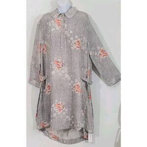 Wear In Good Health 2XL Gray Neon 4 Button Shirt Style Dress Imported Italy